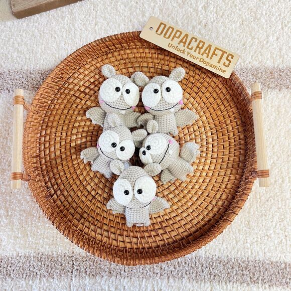 Bat crochet, Glow in dark bat, Halloween bat, car hanging bat Halloween decor - Picture 6 of 11